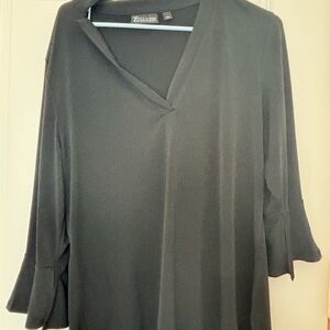 Zara Black V-Neck Blouse